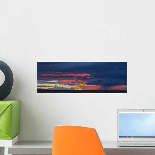 Panoramic View Sunset Lit Wall Decal