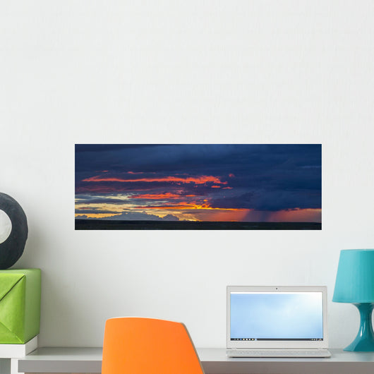 Panoramic View Sunset Lit Wall Decal