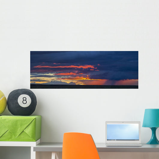 Panoramic View Sunset Lit Wall Decal