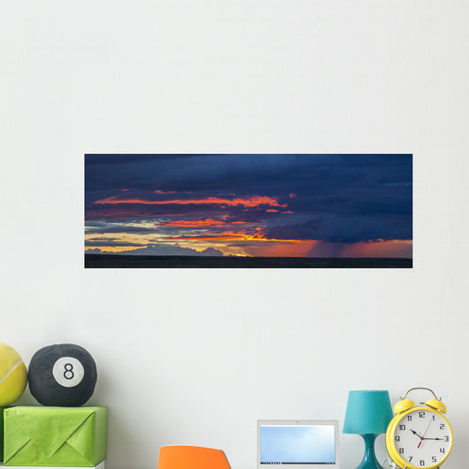 Panoramic View Sunset Lit Wall Decal