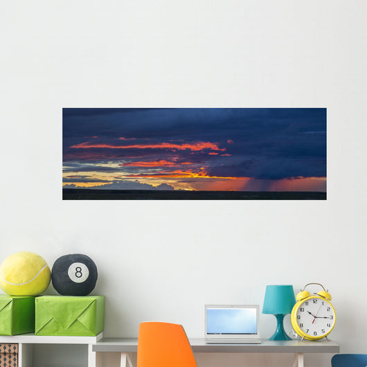 Panoramic View Sunset Lit Wall Decal