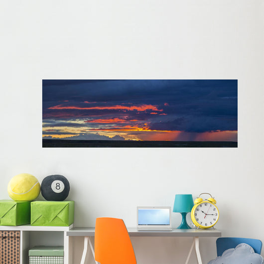 Panoramic View Sunset Lit Wall Decal