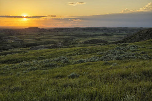 Sunset over Killdeer Badlands Wall Decal Design 2