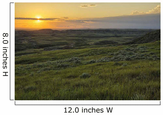 Sunset over Killdeer Badlands Wall Decal Design 2