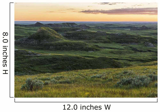 Sunset over Killdeer Badlands Wall Decal Design 1