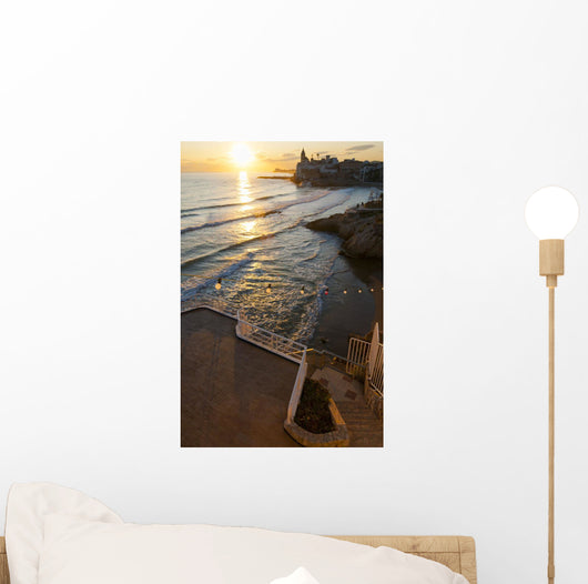 Sunset Beautiful Sitges Downtown Wall Decal