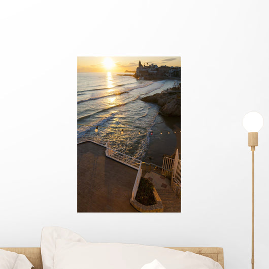 Sunset Beautiful Sitges Downtown Wall Decal