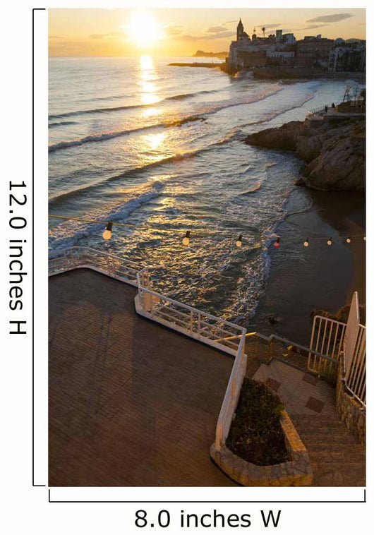 Sunset Beautiful Sitges Downtown Wall Decal