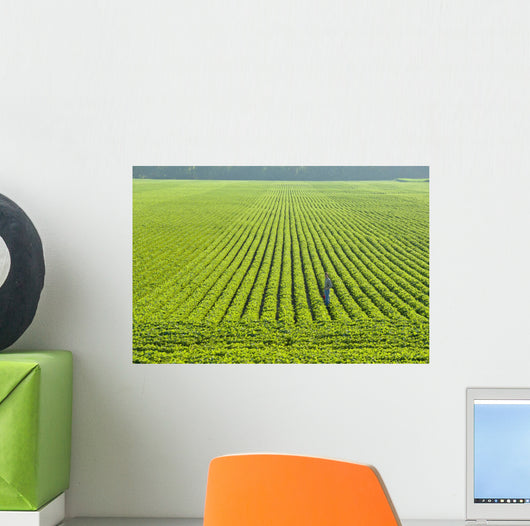 Portrait Farmer Walking through Wall Decal Design 3