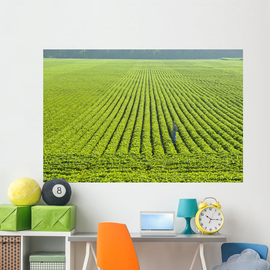 Portrait Farmer Walking through Wall Decal Design 3