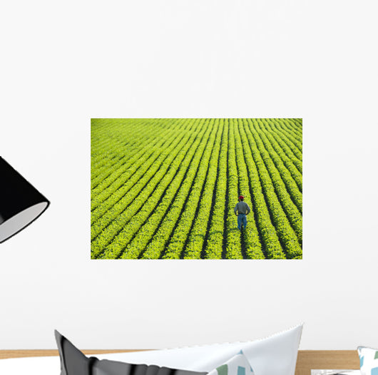 Portrait Farmer Walking through Wall Decal Design 2