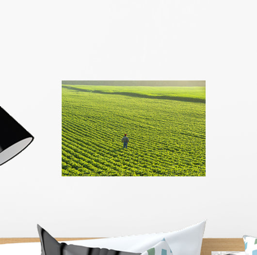 Portrait Farmer Walking through Wall Decal Design 1