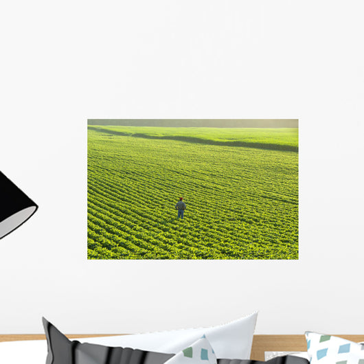 Portrait Farmer Walking through Wall Decal Design 1