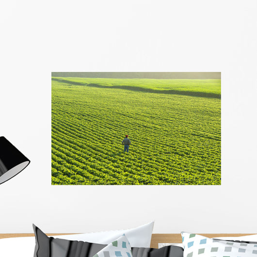 Portrait Farmer Walking through Wall Decal Design 1