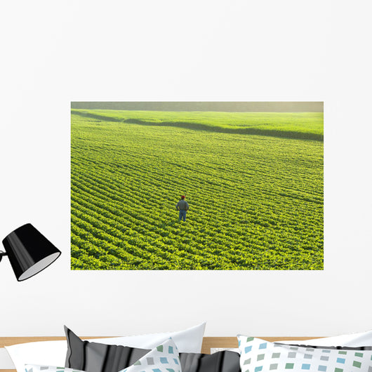 Portrait Farmer Walking through Wall Decal Design 1