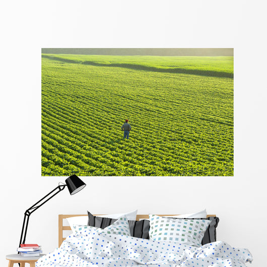 Portrait Farmer Walking through Wall Decal Design 1