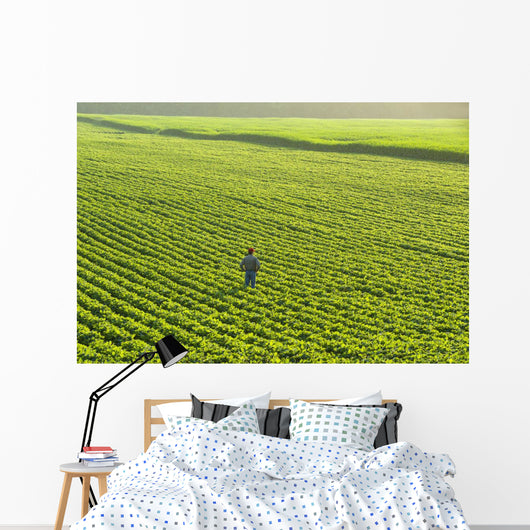 Portrait Farmer Walking through Wall Decal Design 1