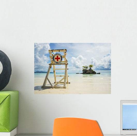 Red Cross Lifeguarding Chair Wall Decal