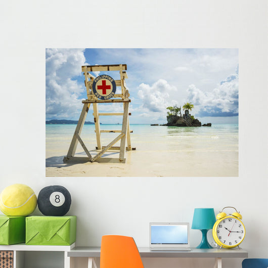 Red Cross Lifeguarding Chair Wall Decal
