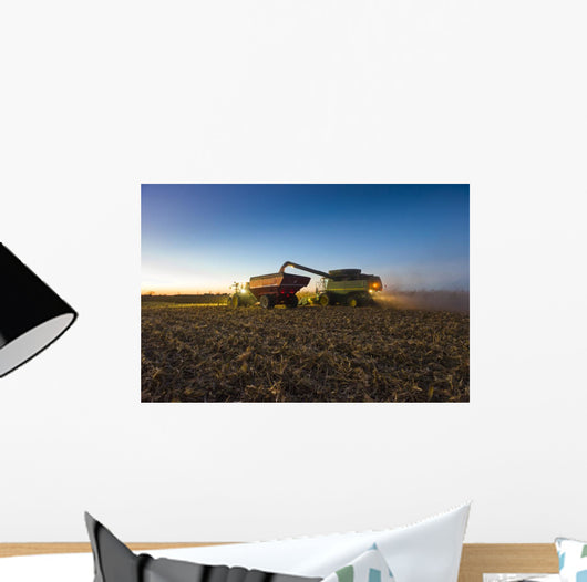 Farmer Augers Yellow Grain Wall Decal Design 1