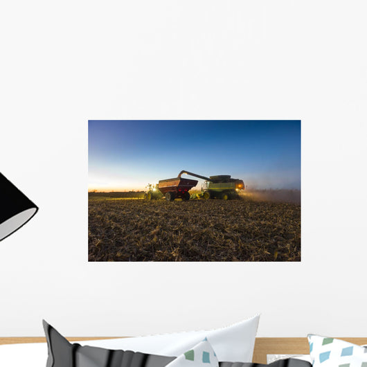 Farmer Augers Yellow Grain Wall Decal Design 1
