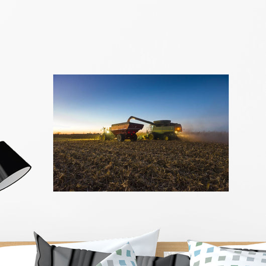 Farmer Augers Yellow Grain Wall Decal Design 1