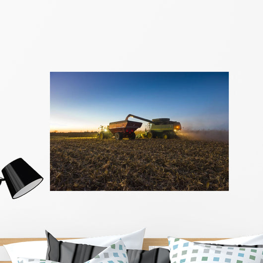 Farmer Augers Yellow Grain Wall Decal Design 1