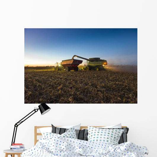 Farmer Augers Yellow Grain Wall Decal Design 1