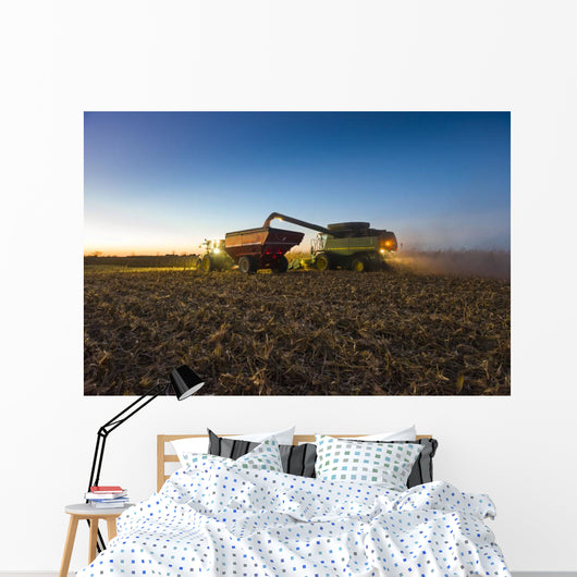 Farmer Augers Yellow Grain Wall Decal Design 1