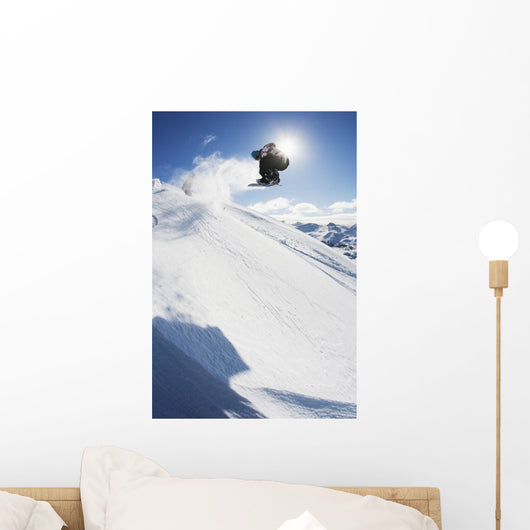 Professional Snowboarder Making Jump Wall Decal