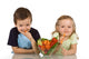 Happy Kids Eating Vegetables Wall Decal