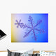 Photomicroscopic up Two Snowflake Wall Decal