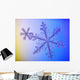 Photomicroscopic up Two Snowflake Wall Decal