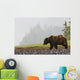Grizzly Bear Walking Shore Wall Decal