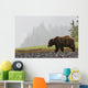 Grizzly Bear Walking Shore Wall Decal