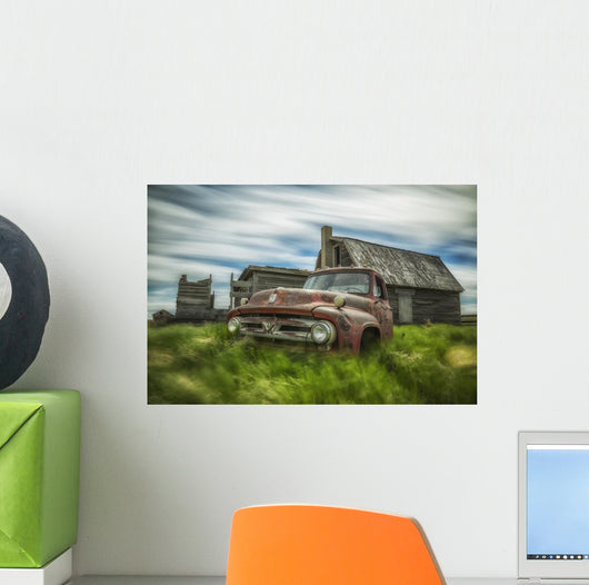 Long Exposure Clouds Drifting Wall Decal Design 3