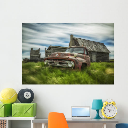 Long Exposure Clouds Drifting Wall Decal Design 3