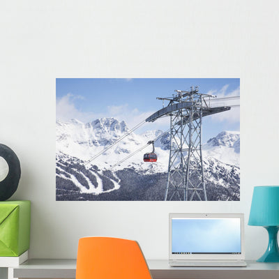 Peak 2 Peak Gondola Wall Mural shown on a wall