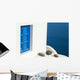 Whitewash Building with Blue Wall Decal
