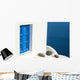Whitewash Building with Blue Wall Decal