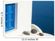 Whitewash Building with Blue Wall Decal