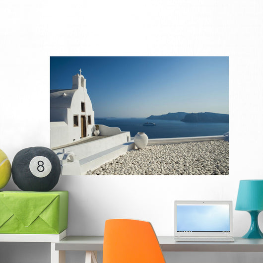 White Church Water's Edge Wall Decal