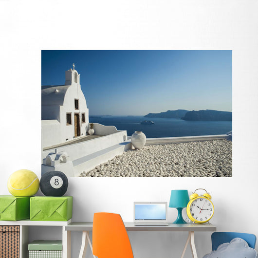 White Church Water's Edge Wall Decal