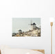 Whitewash Buildings and Windmill Wall Decal Design 3