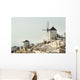 Whitewash Buildings and Windmill Wall Decal Design 3