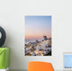 Whitewash Buildings and Windmill Wall Decal Design 1