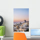 Whitewash Buildings and Windmill Wall Decal Design 1