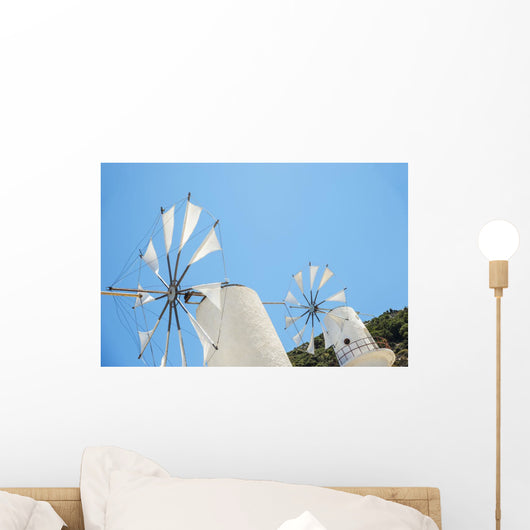 Windmills against Blue Sky Wall Decal