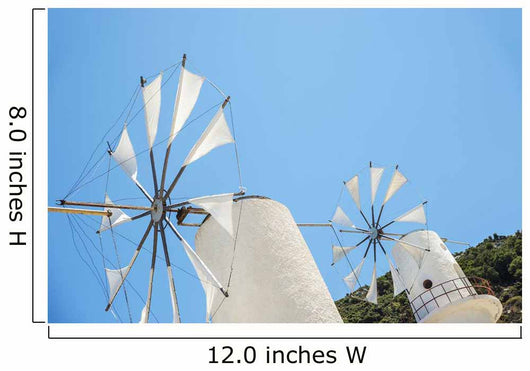 Windmills against Blue Sky Wall Decal