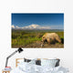 Grizzly Bear Walking alongside Wall Decal